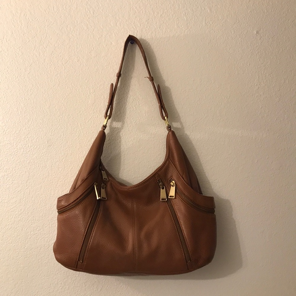 Calvin Klein Caramel Brown Handbag retails $228